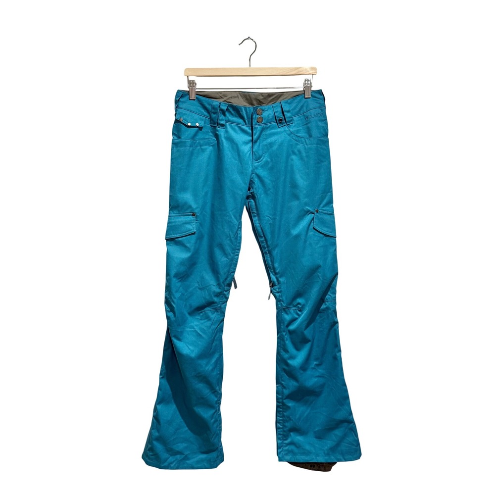 Burton‎ The White Collection Dryride Snowboard Pants Teal Blue Womens Small